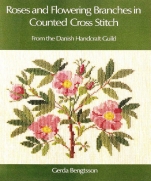 Roses and Flowering Branches in Counted Cross Stitch