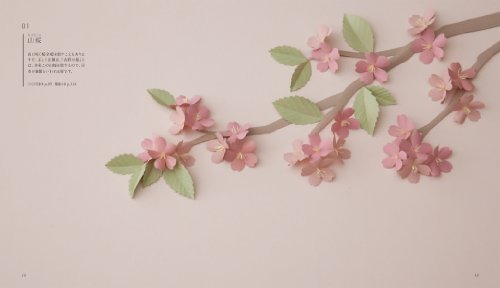 3D cut paper flowers: 43 pieces of four seasons blooming. Emiko Yamamoto