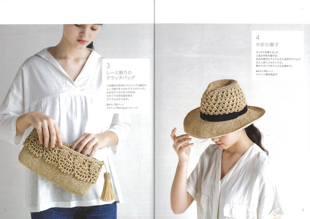 Knitting classic hat and fashionable bag Ekoandariya