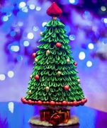   -   / DIY: Kanzashi Christmas tree